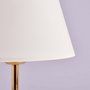 Opviq Lámpara de Mesa AYD-3403 Blanco y Dorado